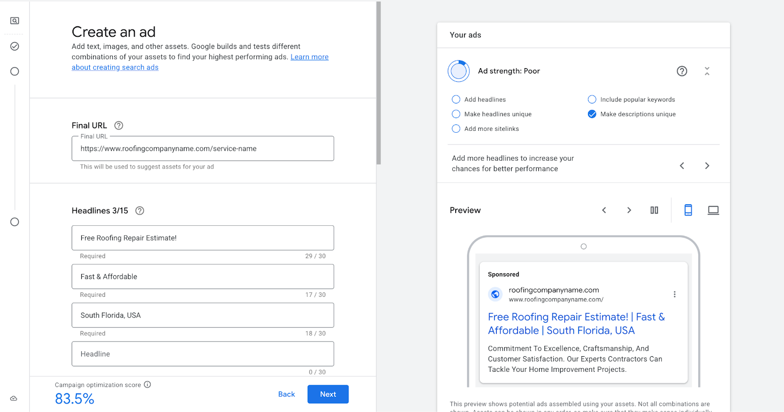 Writing headlines and choosing URL
