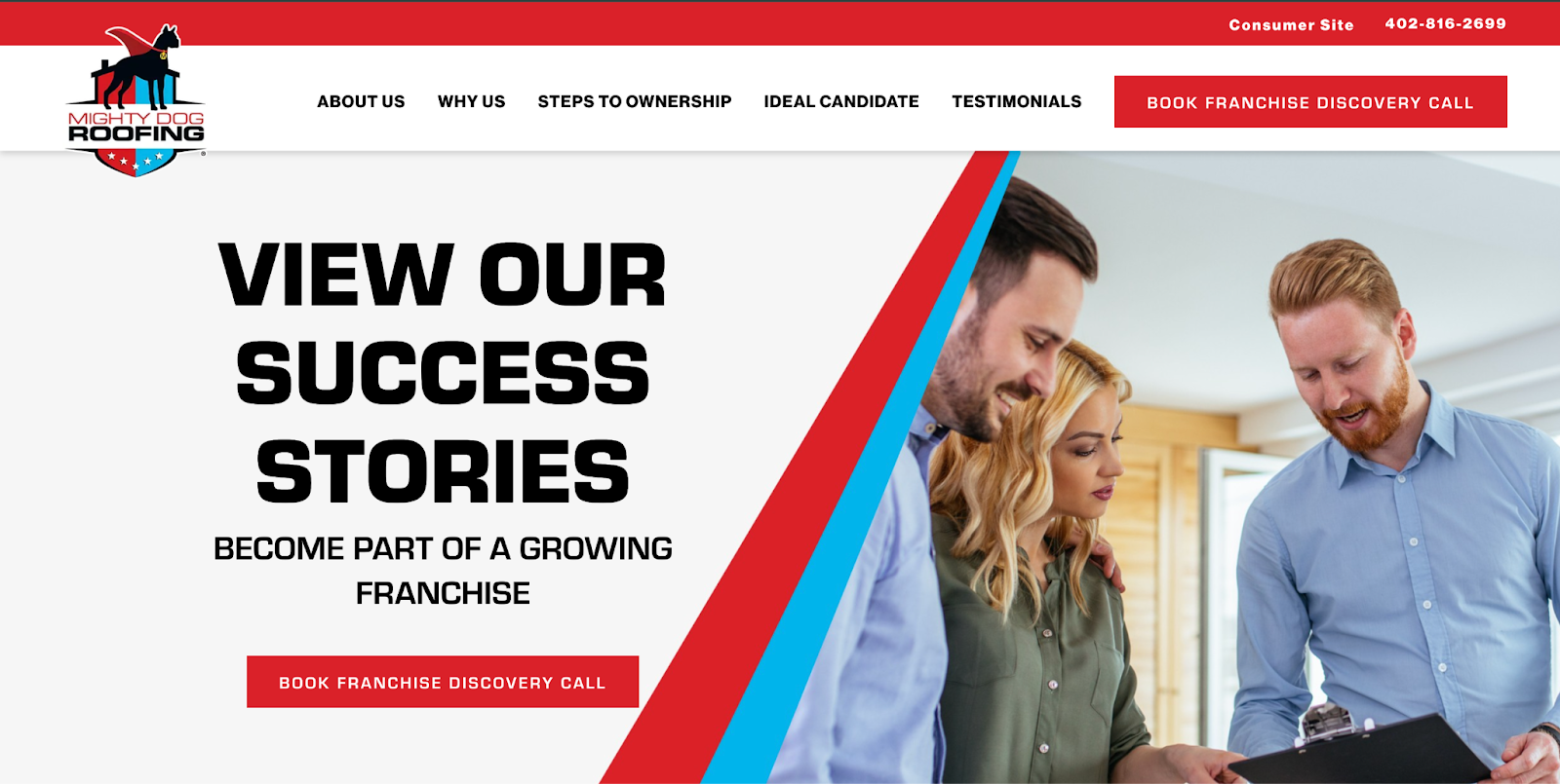 Mighty Dog Roofing website