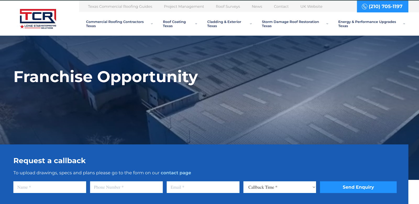 Total Cladding and Roofing website