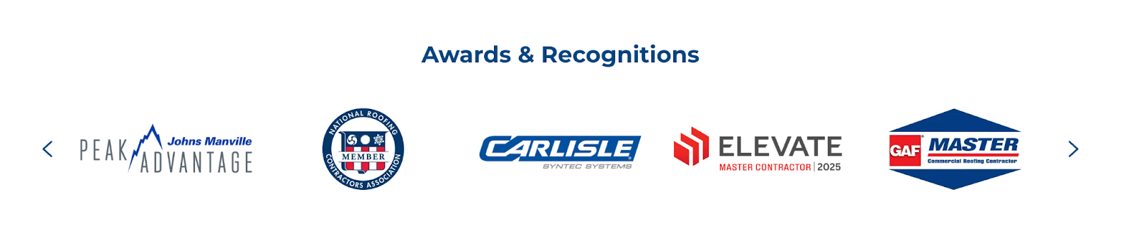 Awards, Certifications and Recognitions