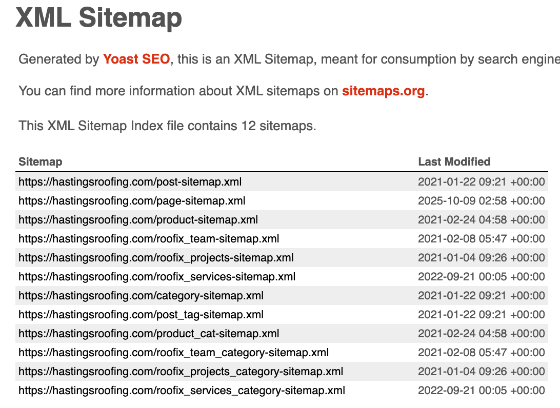 XML Sitemap