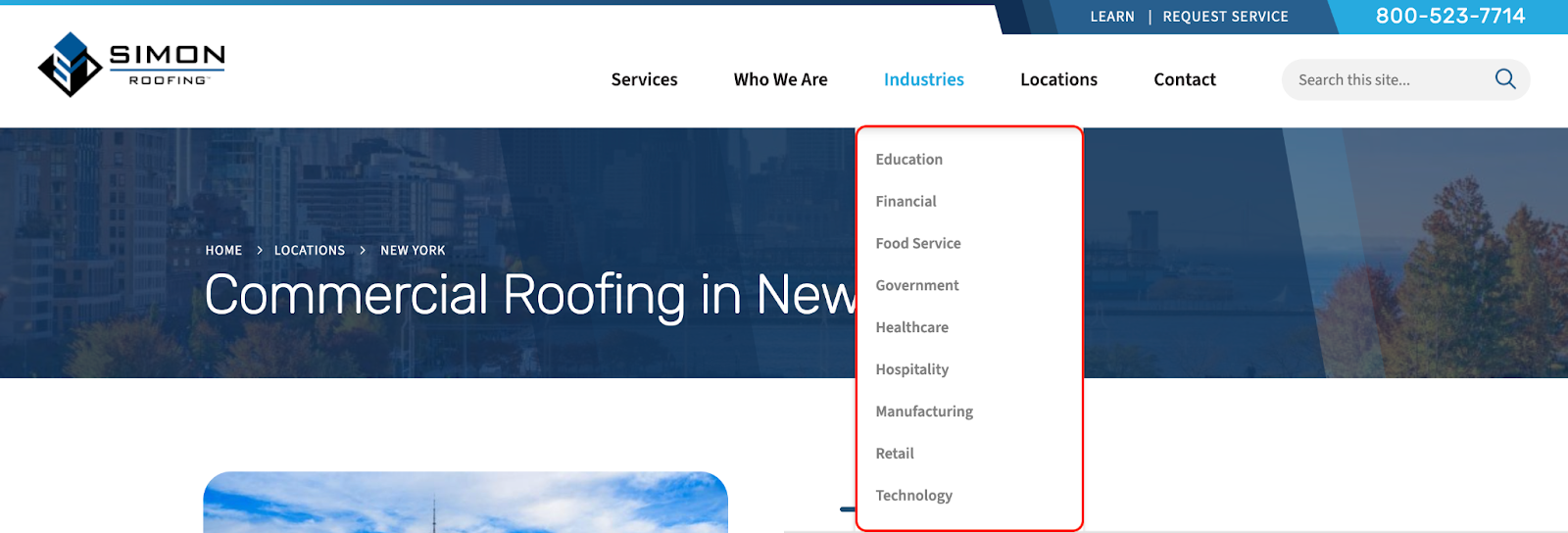 Industry-Specific Roofing Pages