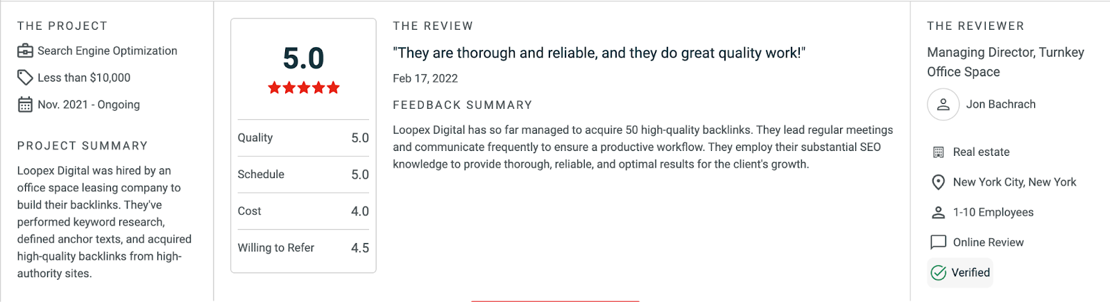Client Review Summary for Roofing SEO Agency