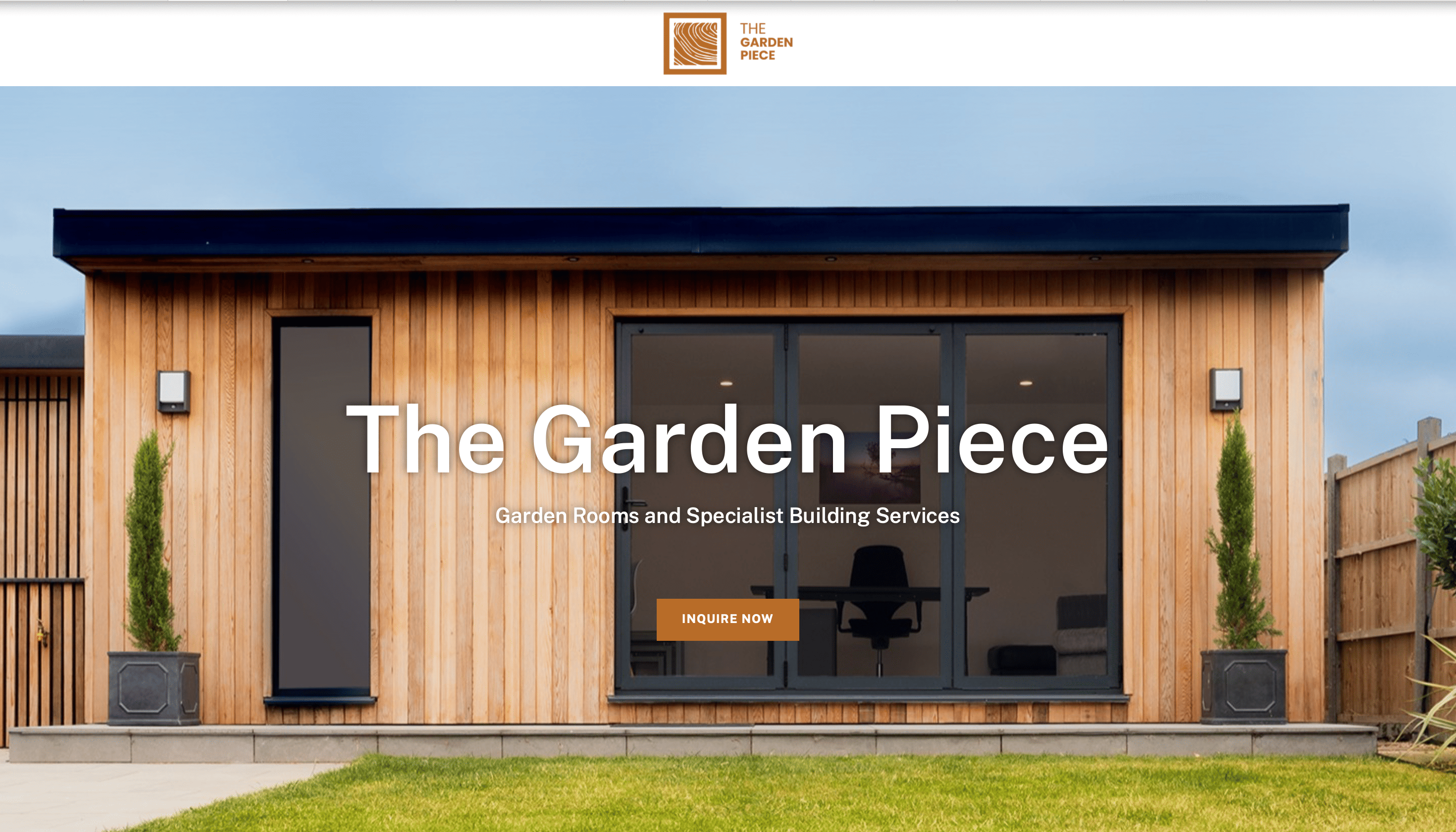 A screenshot of The Garden Piece's website. Created by SimpleSites.