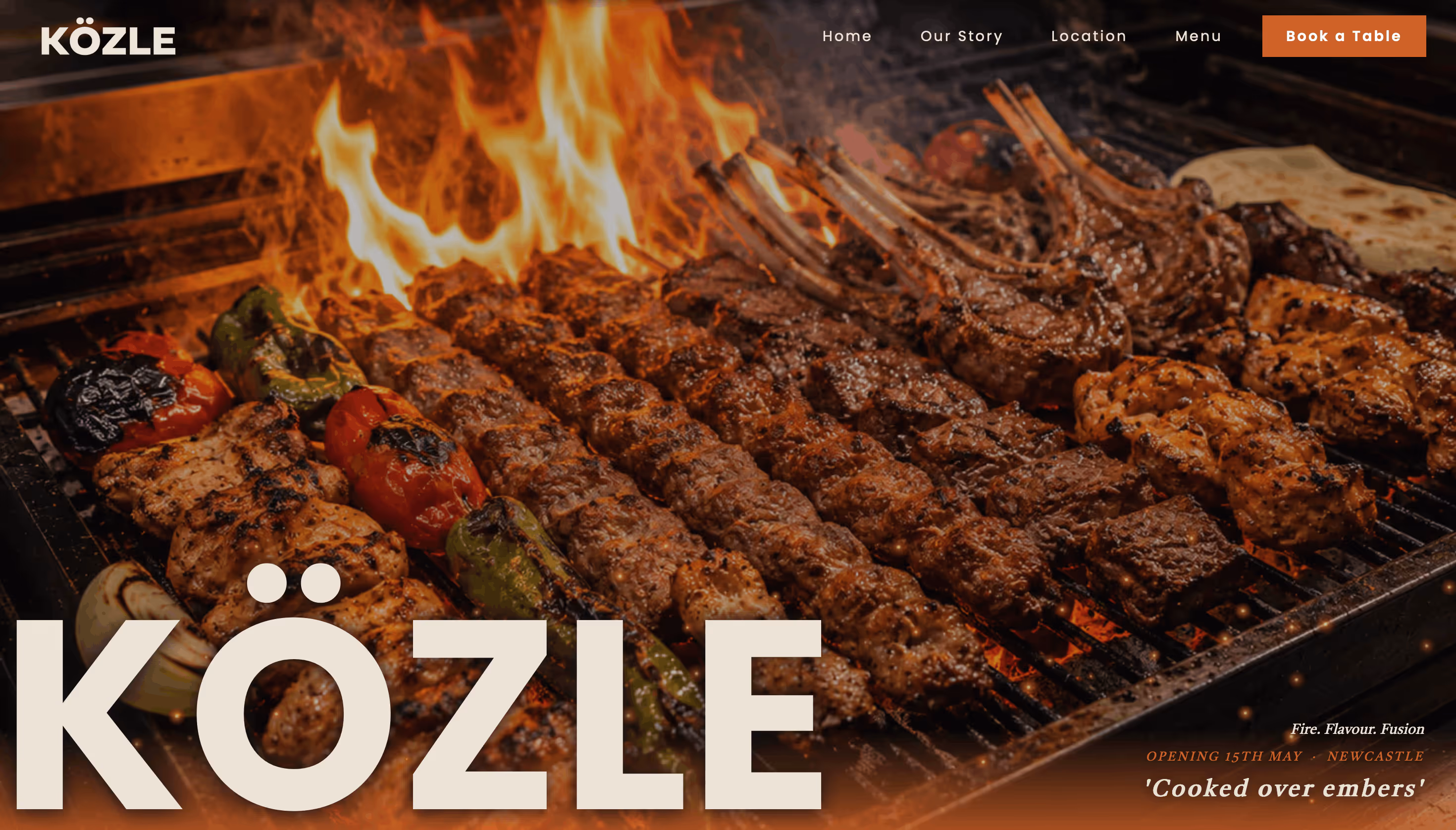 Közle Restaurant, Website by SimpleSites