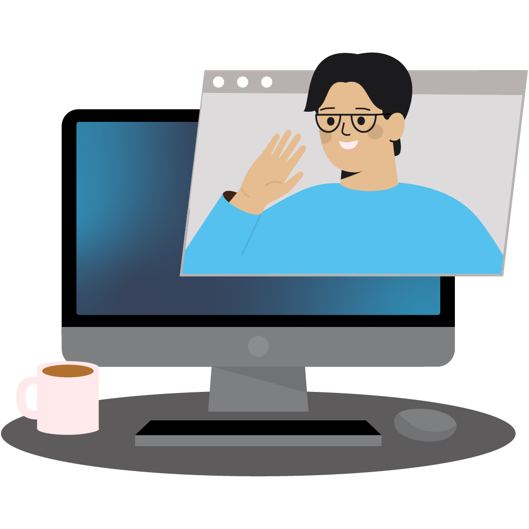 Ongoing Support Desktop Neuron NHS Illustration