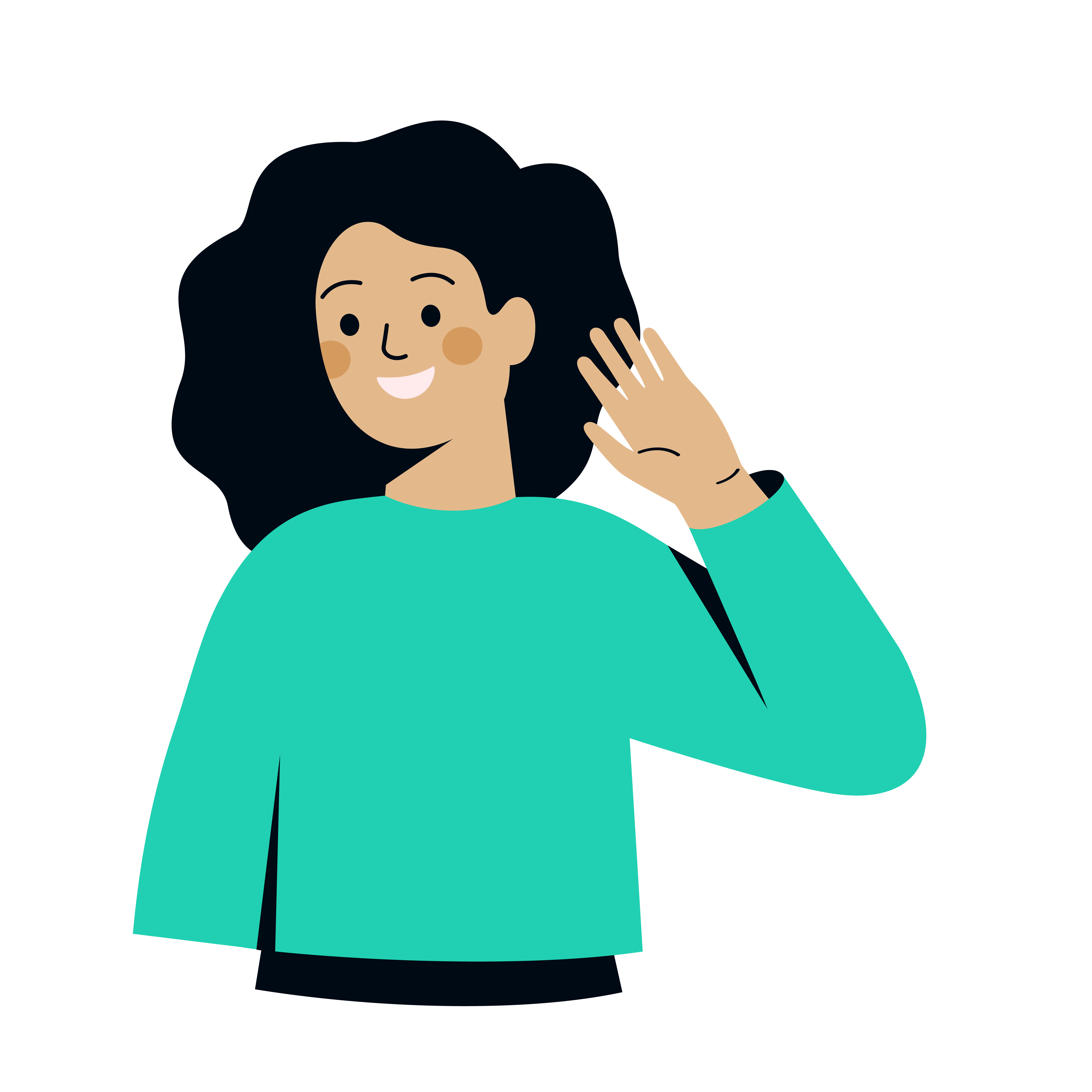 Neuron NHS Waving Employee illustration