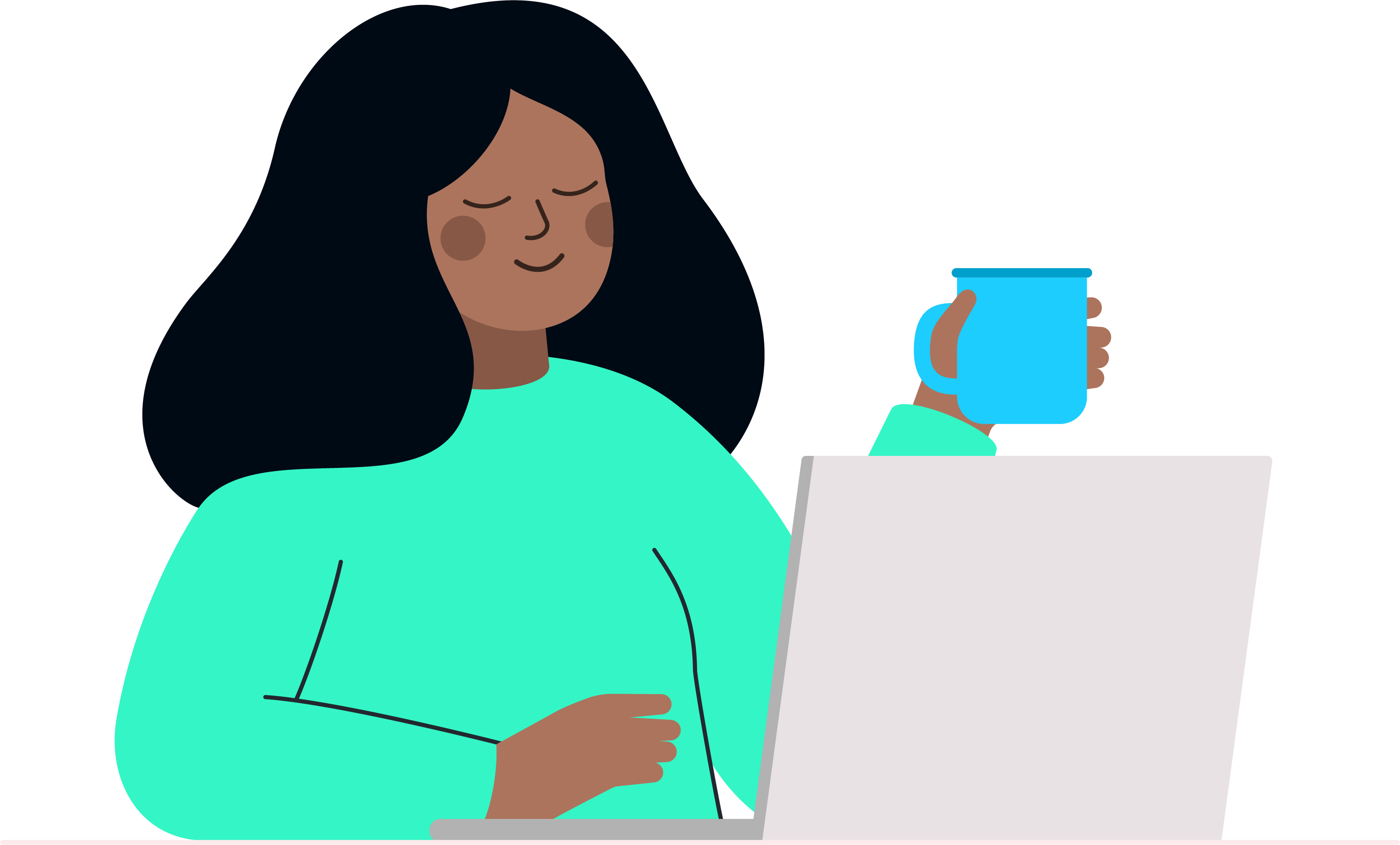 Laptop User Neuron NHS Illustration