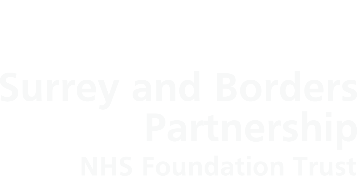 Surrey and Borders Partnership NHS Foundation Trust Logo in White