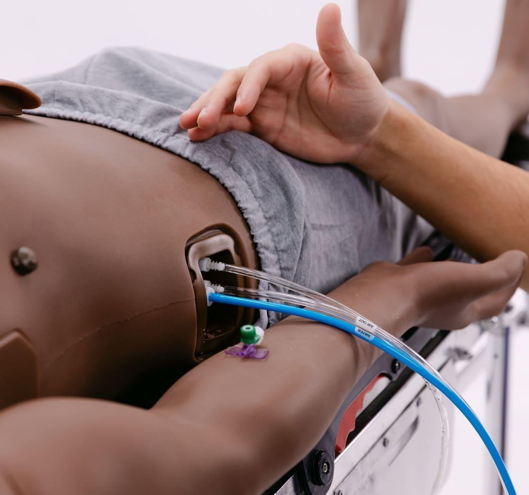 Manikin preparation for the start of training