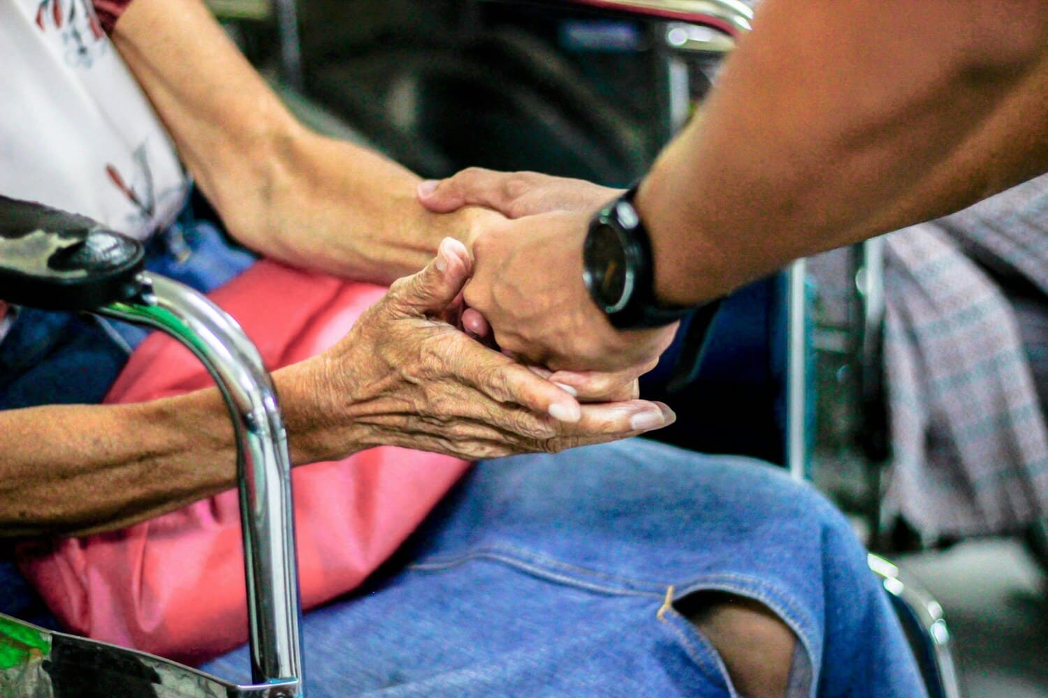 Healthcare professional providing compassionate care and support to a patient