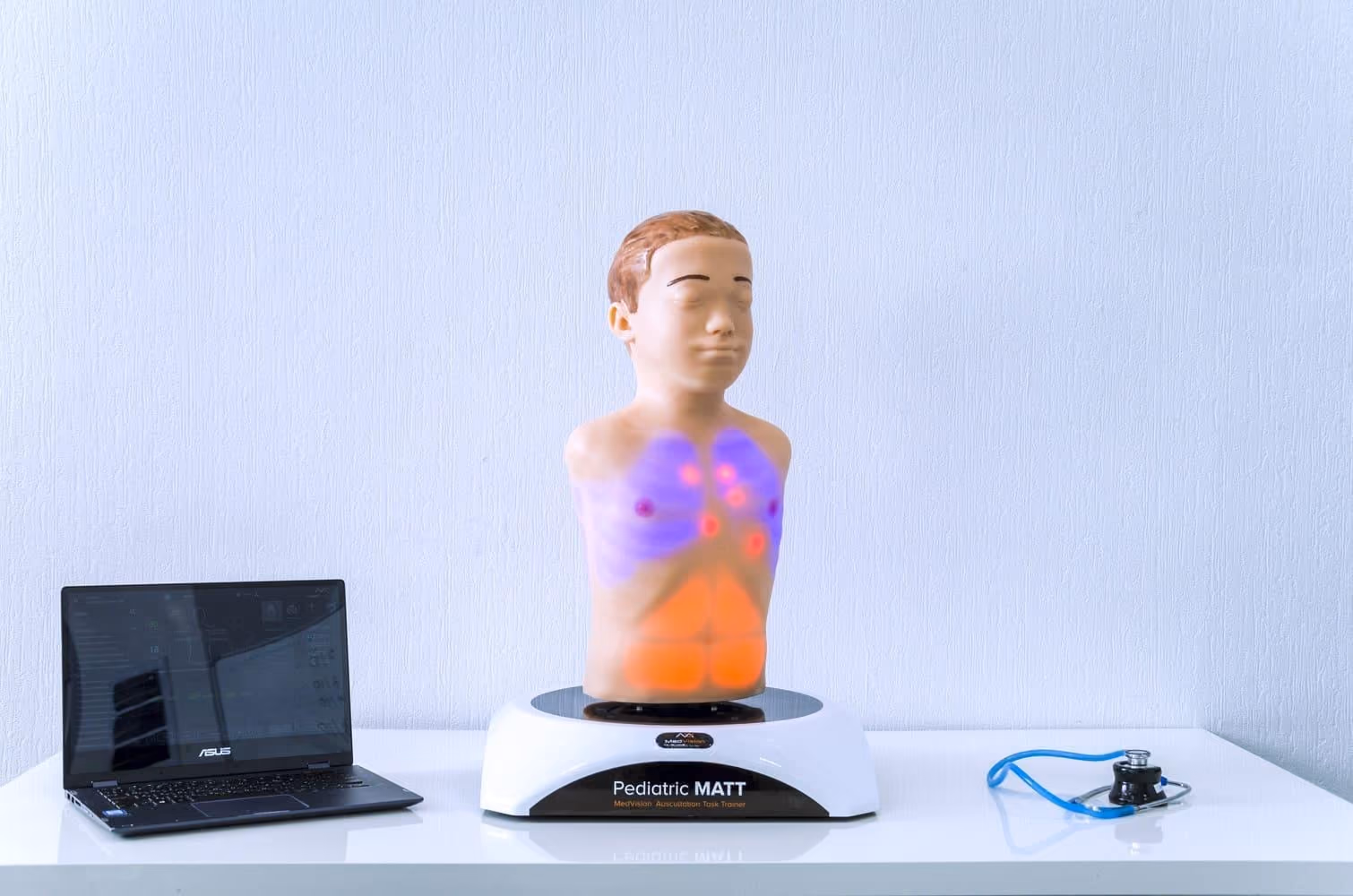 Pediatric simulator for auscultation MATT