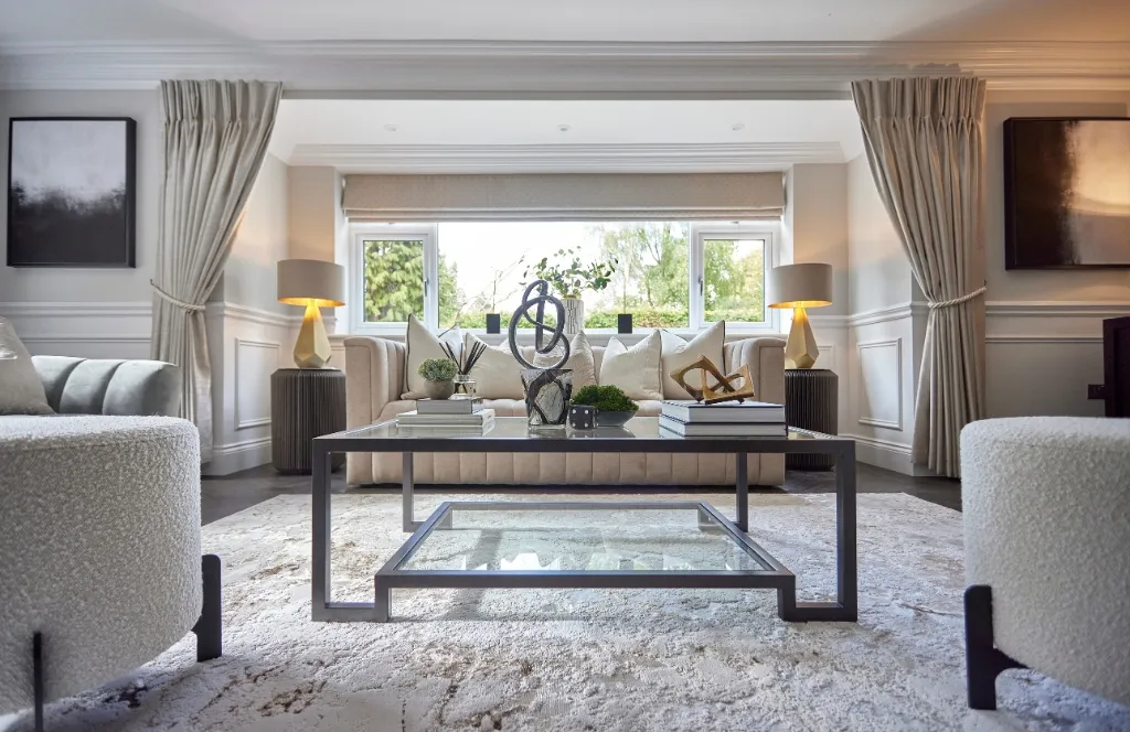 Luxury living room interior design.