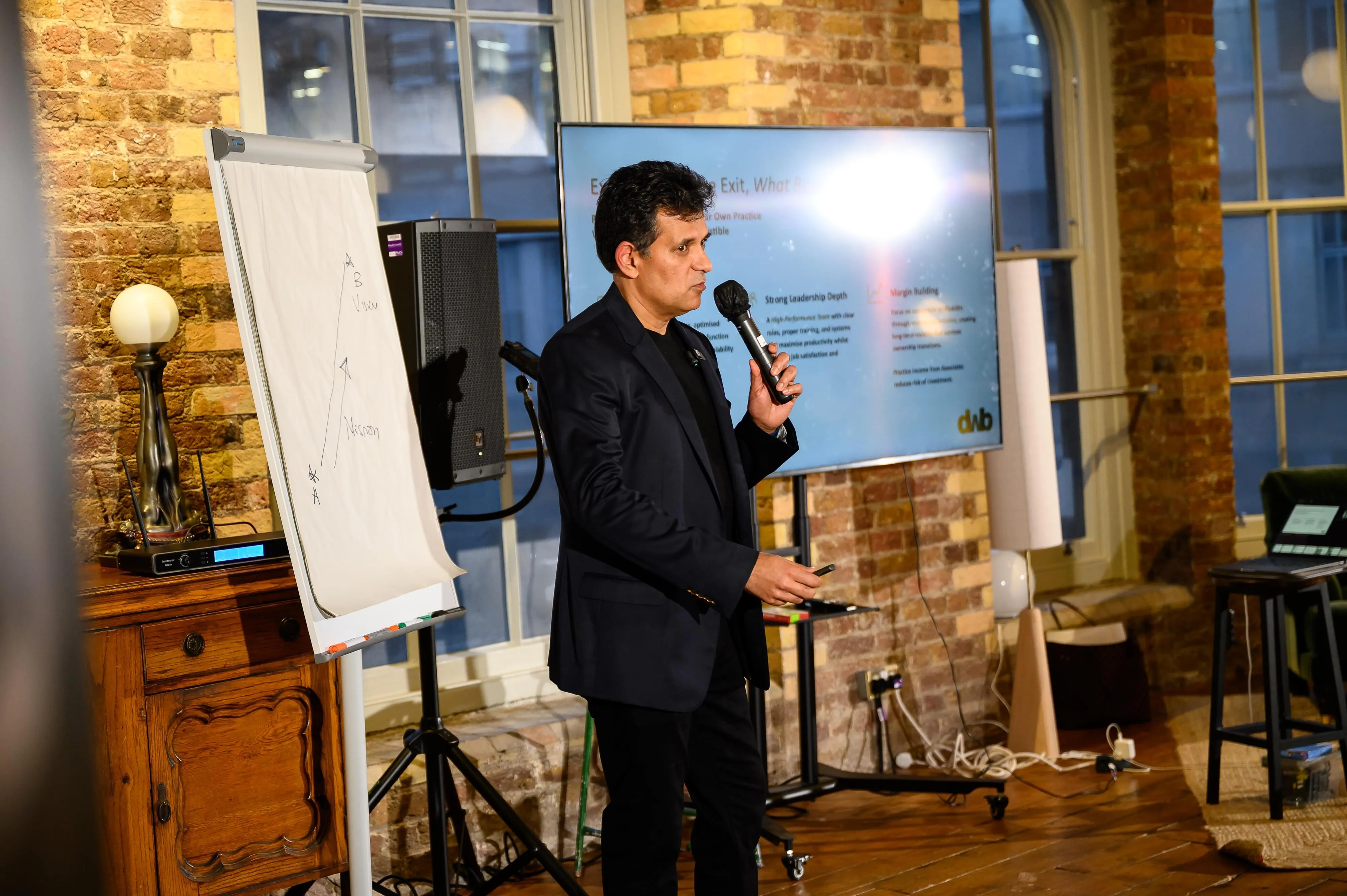 Dr Rahul Doshi presenting at a Dental Wealth Builder event
