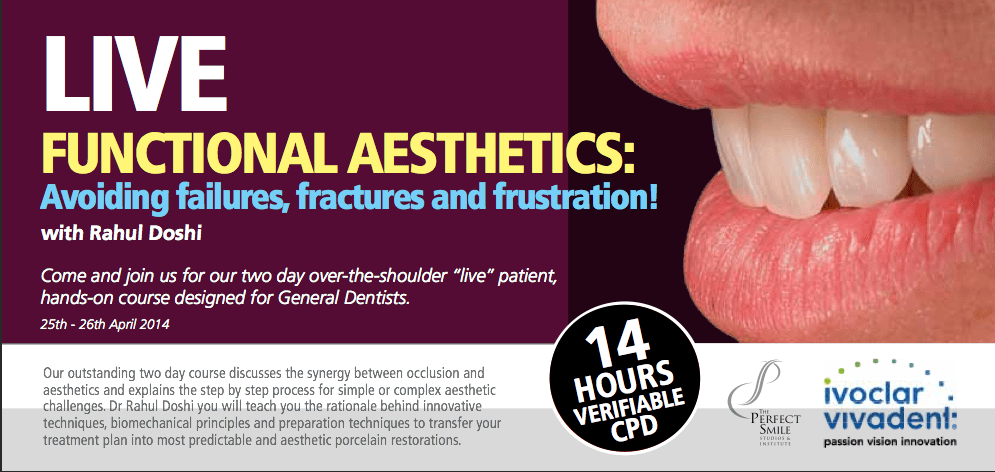 LIVE Functional Aesthetics: Avoiding failures, fractures and frustration! with Rahul Doshi