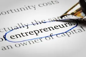 Pen rings the word entrepreneurs.