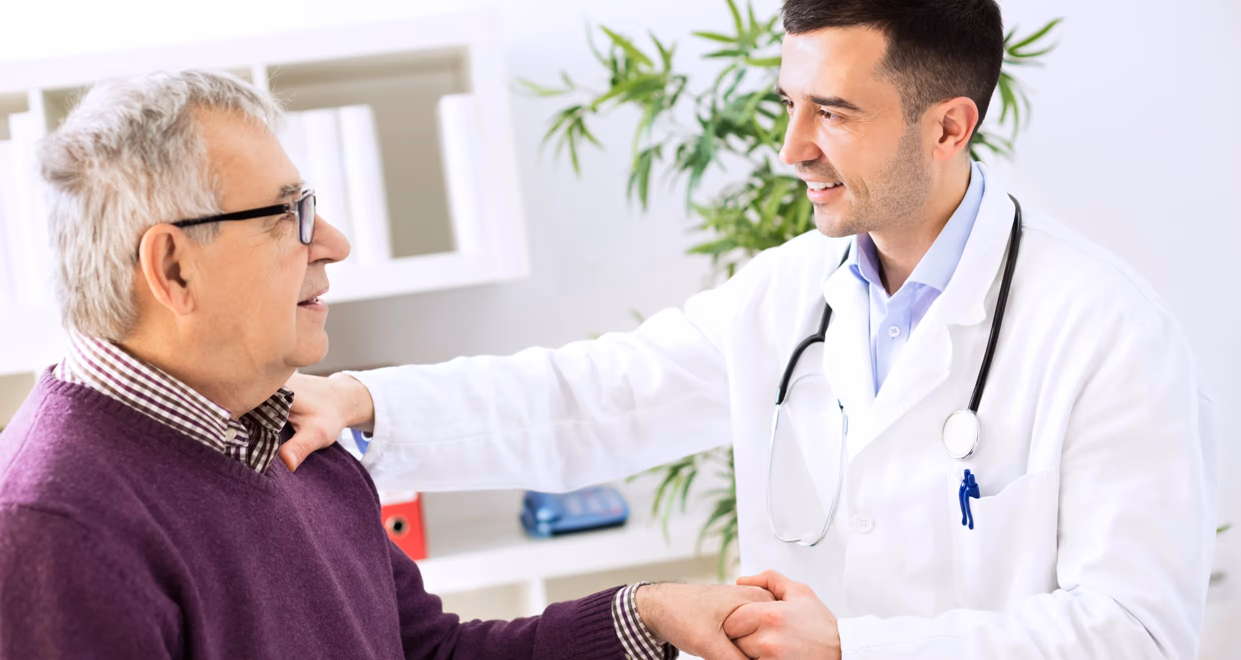 dentist reassuring patient