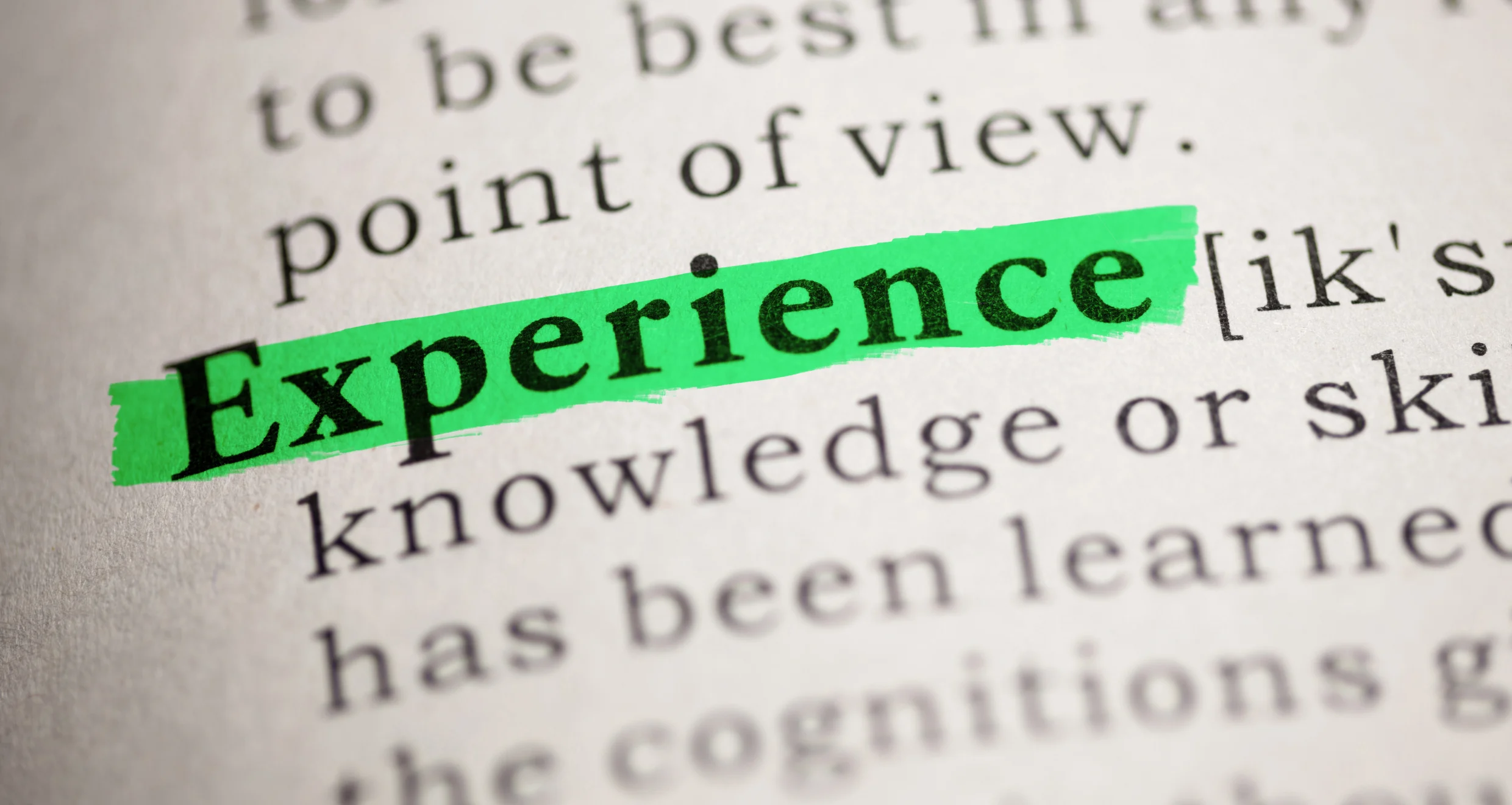 Experience: The Advantage You Cannot Manufacture