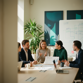Teamwork within a boardroom