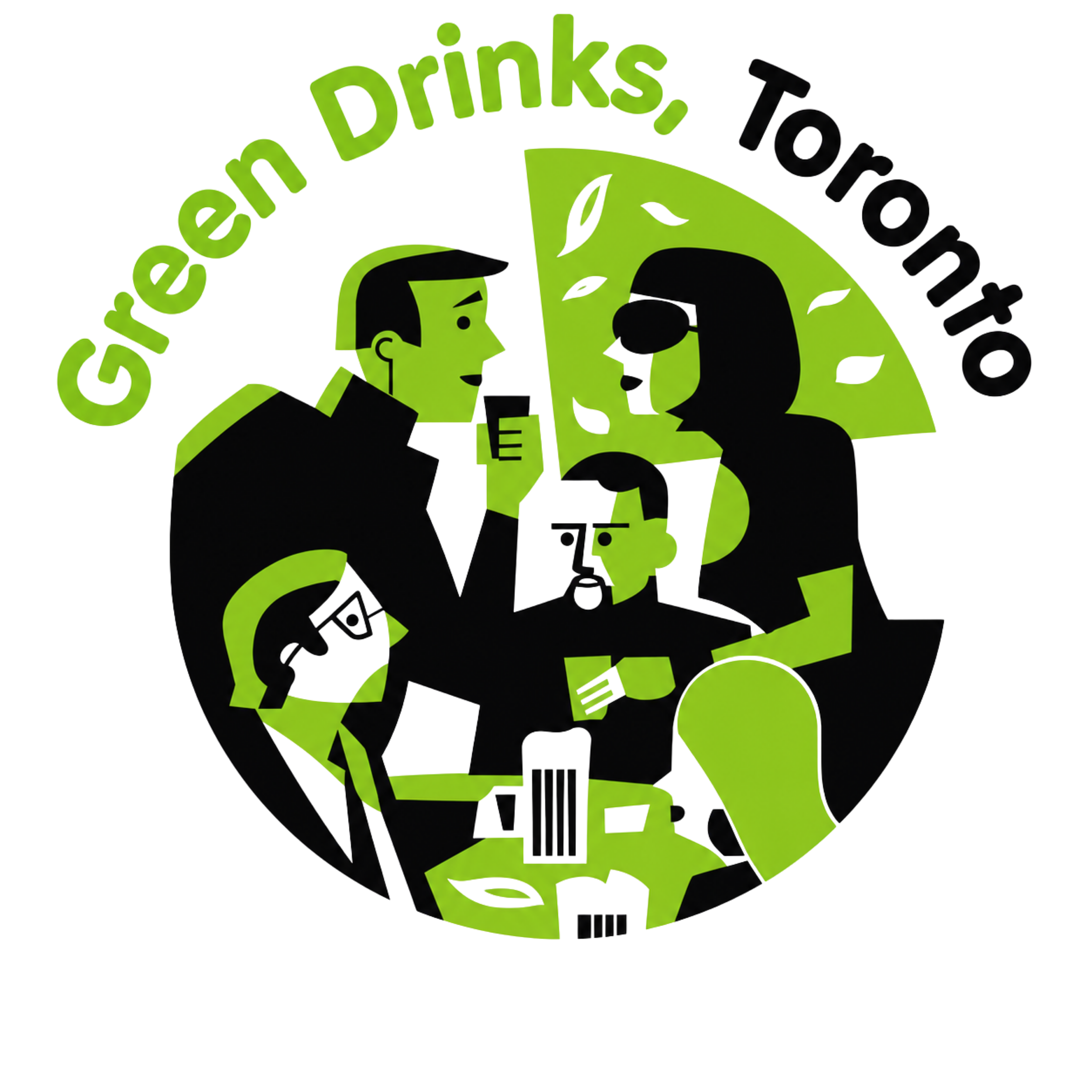 Logo of Green Drinks Toronto, a Community of all things "Green", in Toronto, Ontario.