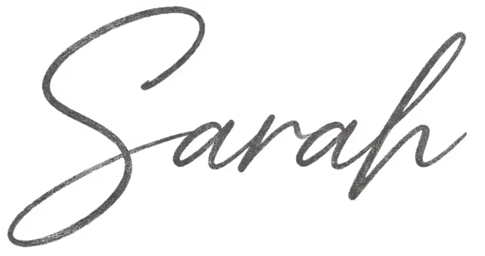 Signature written in cursive script spelling 'Sarah'.