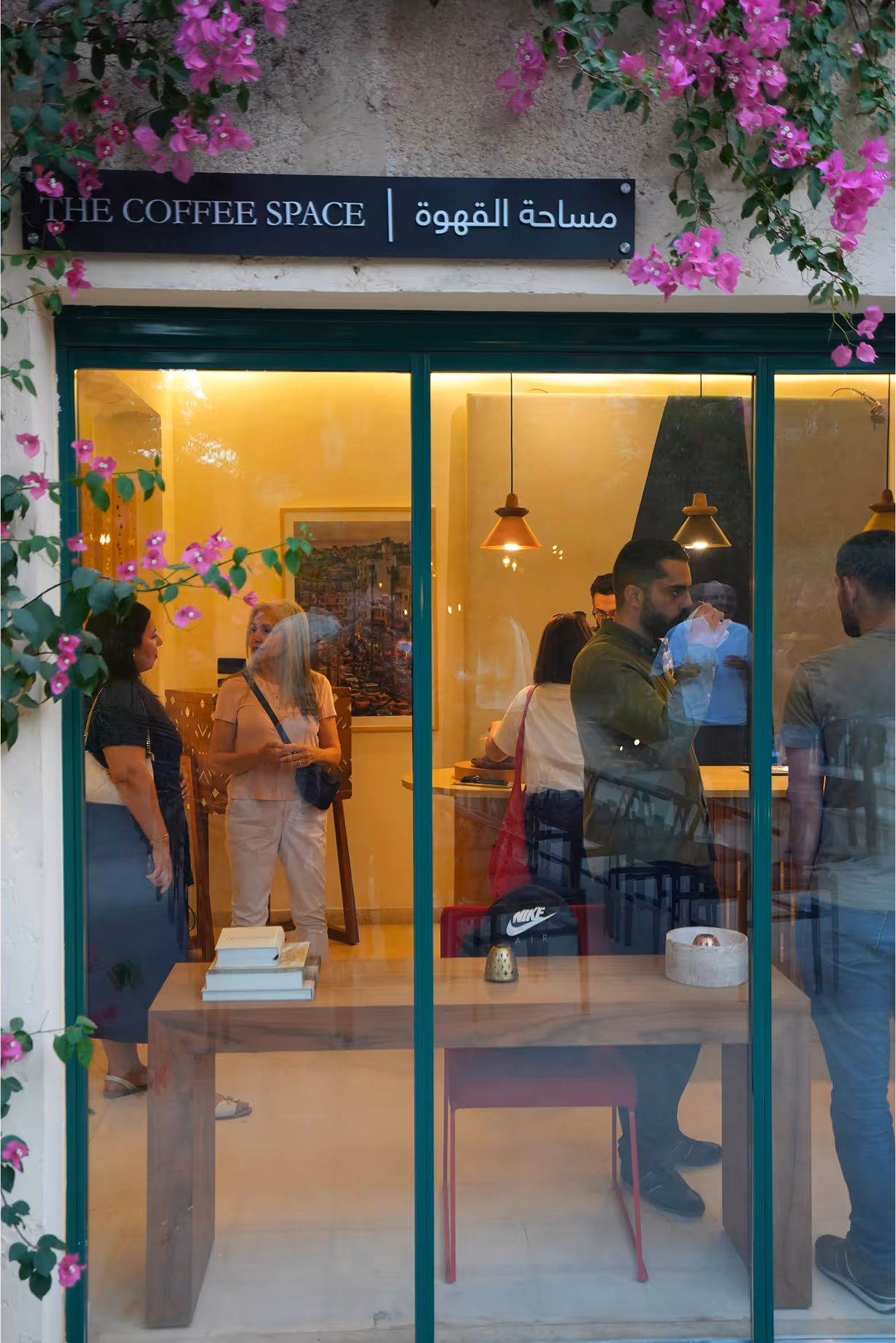 Sira members meeting and connecting at The Coffee Space in Amman.
