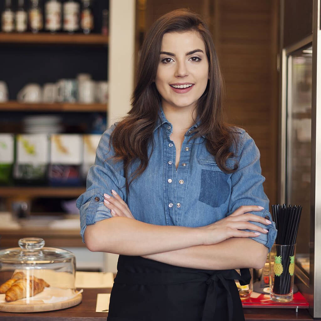 Female bakery owner