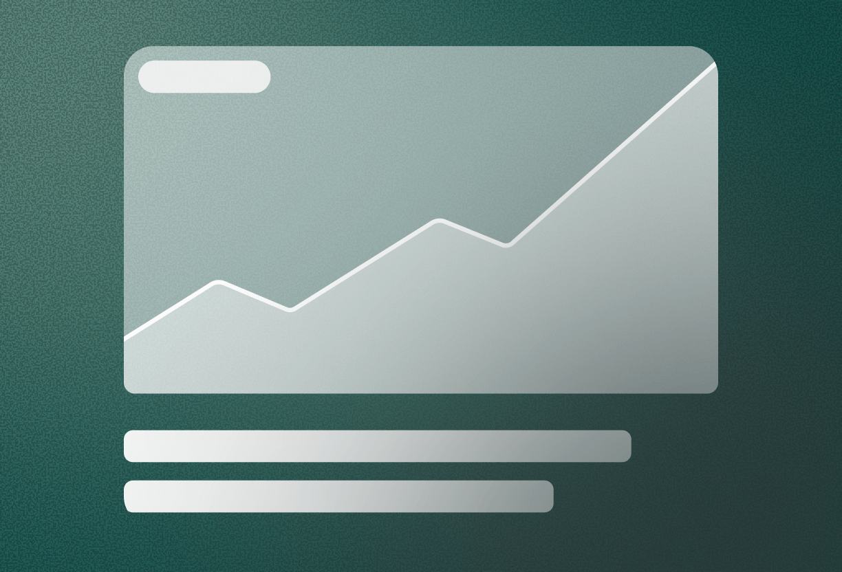 Dashboard shows rising line chart and two bars