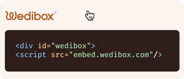 Wedibox Embed's code snippet