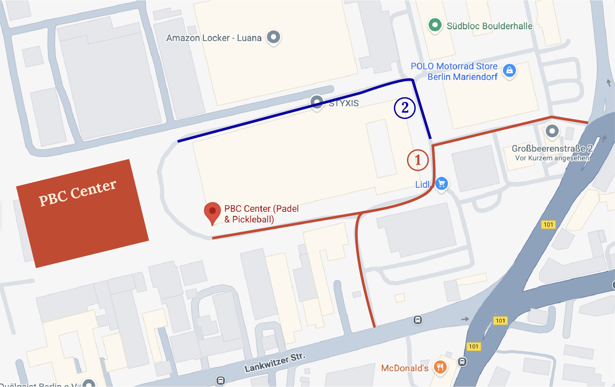 Directions to the PBC Center