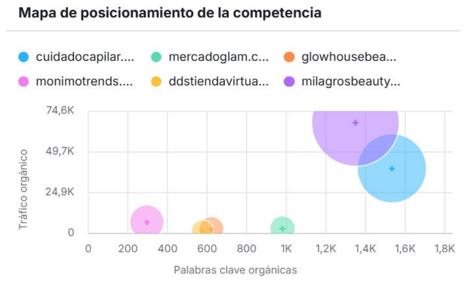 Mapa competidores branded· Enero 2025 · Milagros Beauty
