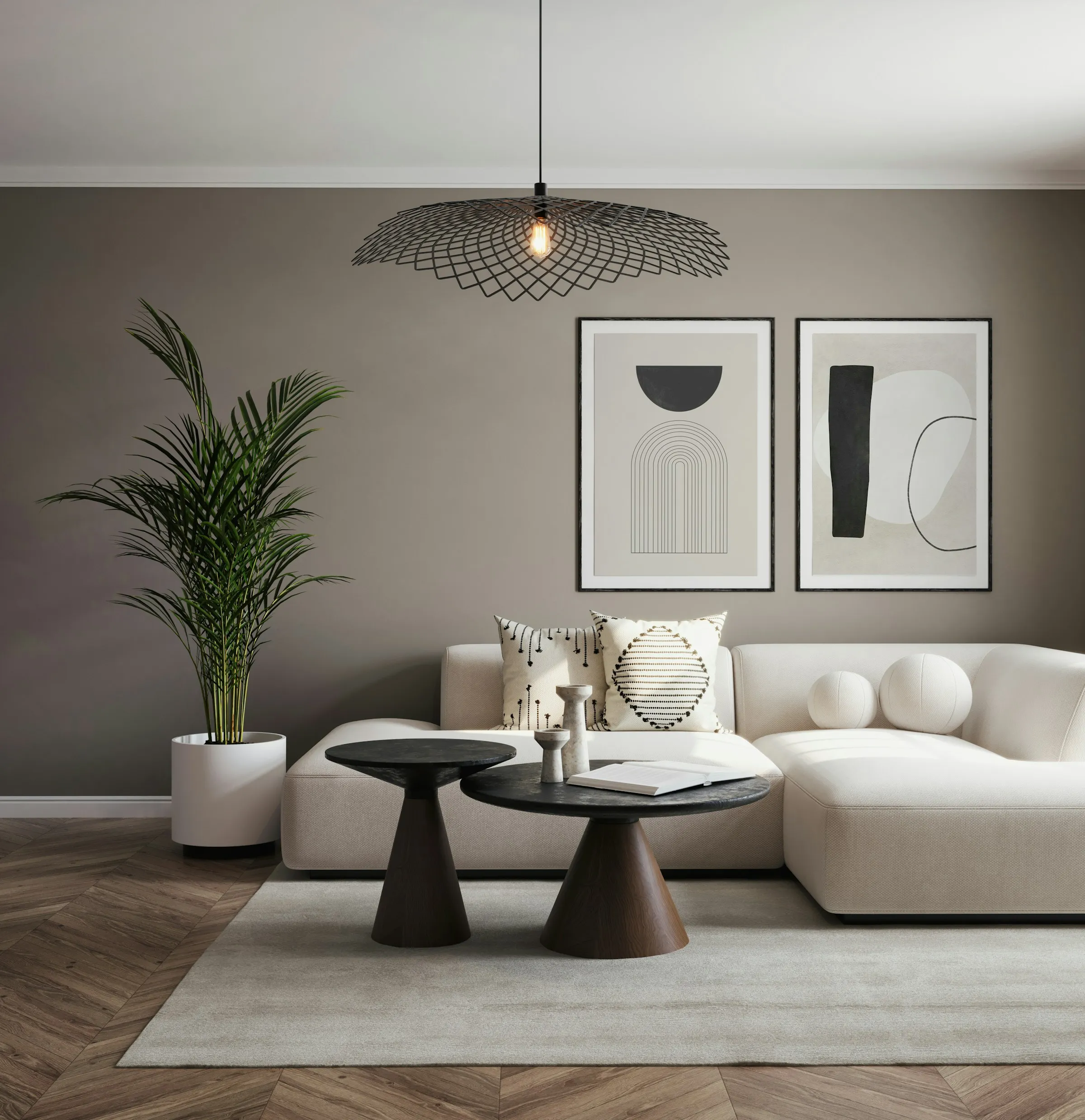 Living Room White Couch Photo