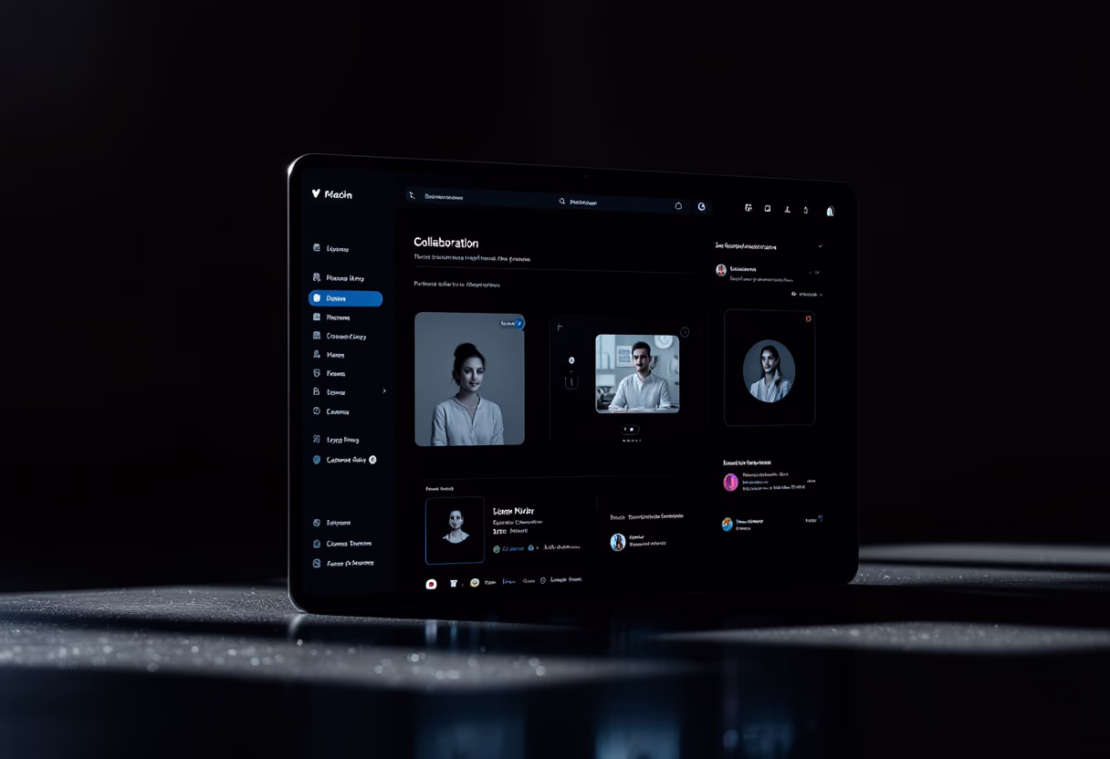 interface screenshot of collaboration interface (for a productivity tools business)