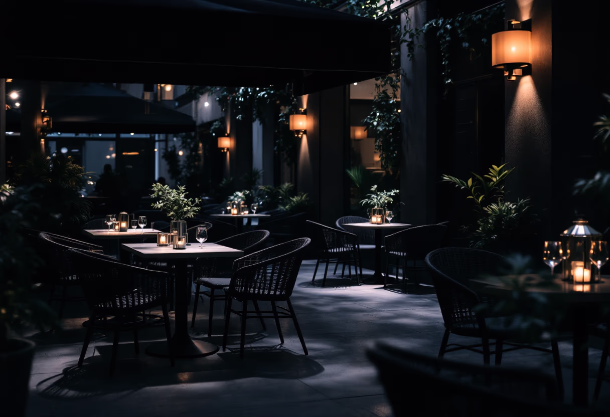 image of restaurant exterior (modern restaurant)