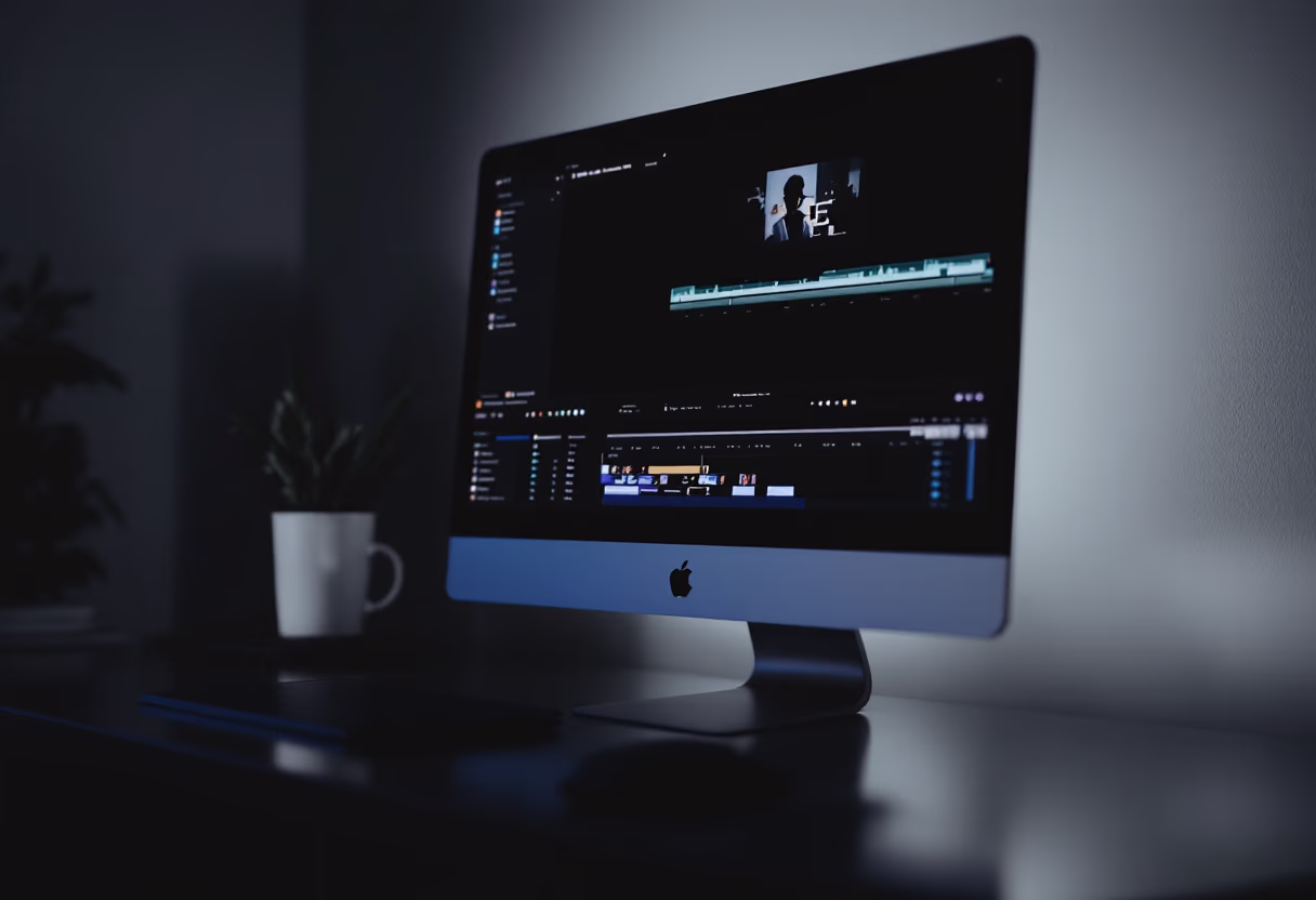 image of video editing software on a computer screen