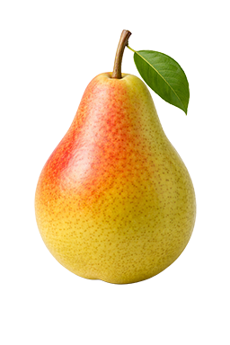 Peer als vergelijking voor de grootte van de baby bij 17 weken zwangerschap.