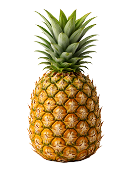Ananas als vergelijking voor de grootte van de baby bij 30 weken zwangerschap.