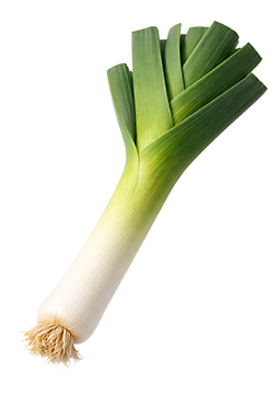 Prei als vergelijking voor de grootte van de baby bij 38 weken zwangerschap.