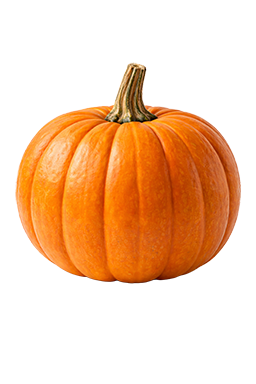 Pompoen als vergelijking voor de grootte van de baby bij 39 weken zwangerschap.