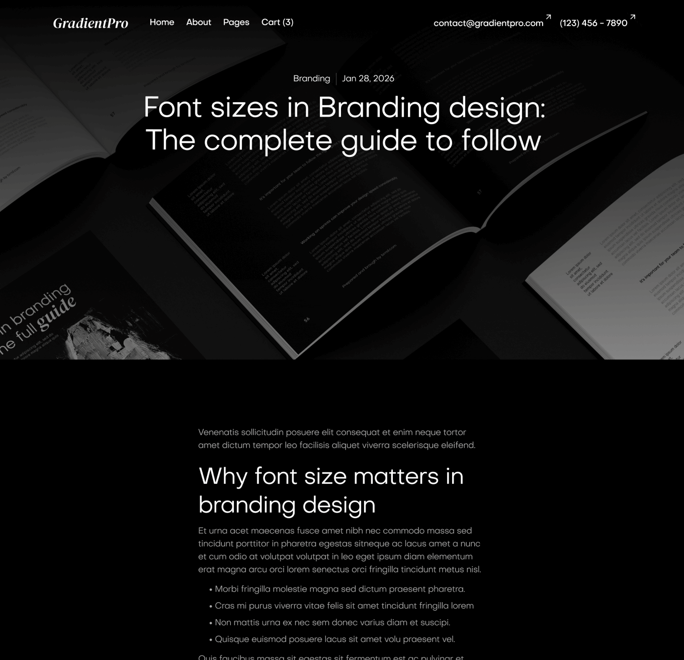 GradientPro - Blog Post Page - Dark Mode Agency Webflow Template