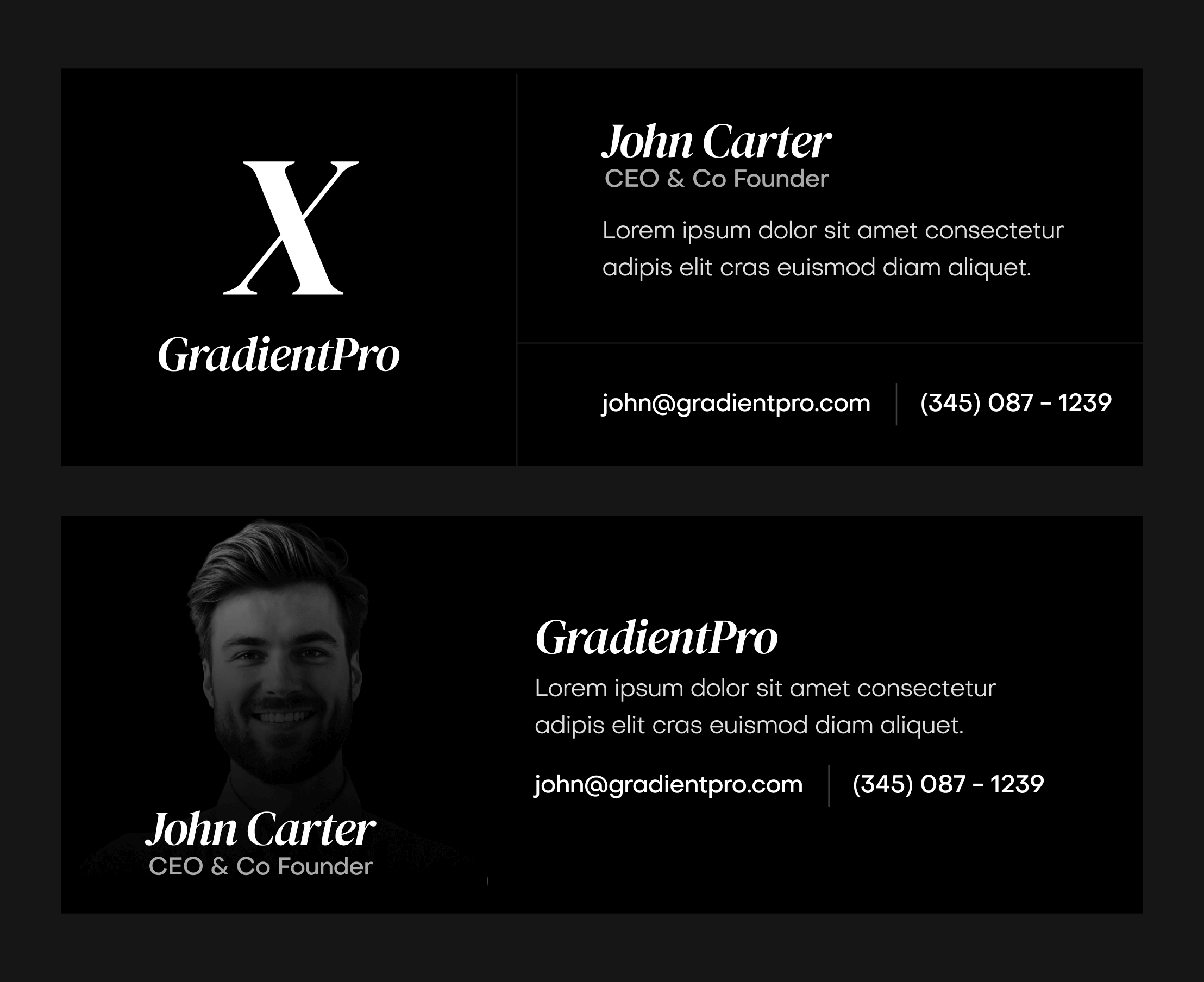 GradientPro - Email Signature Included - Dark Mode Agency Webflow Template