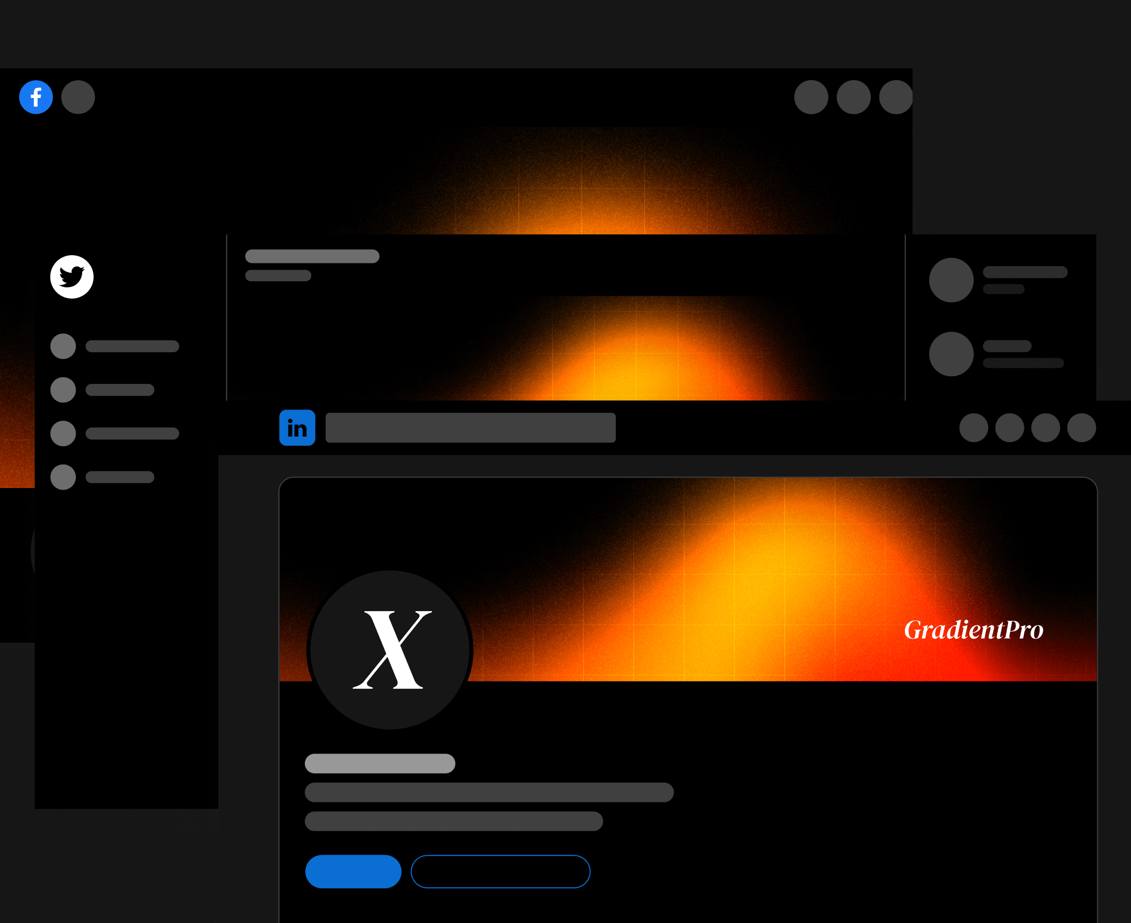 GradientPro - Social Media Assets Included - Dark Mode Agency Webflow Template