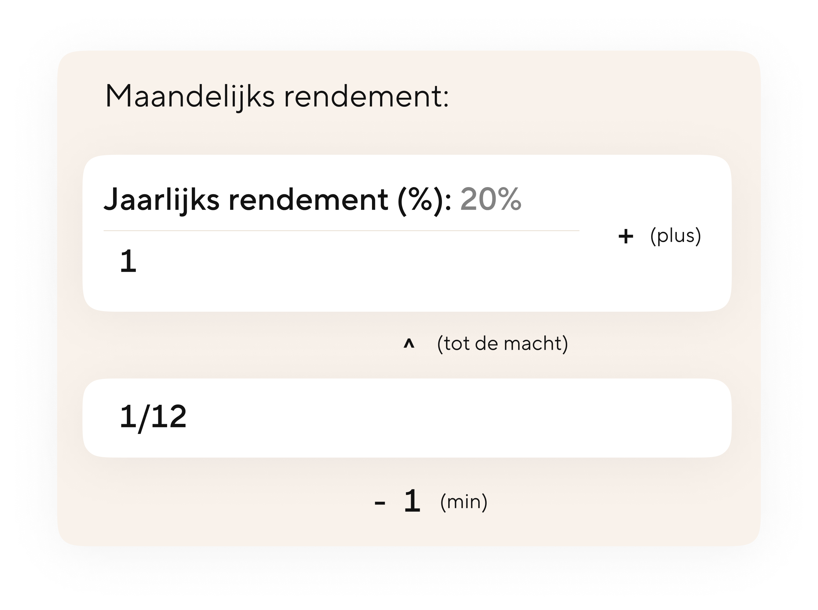 Formule maandelijks rendement berekenen