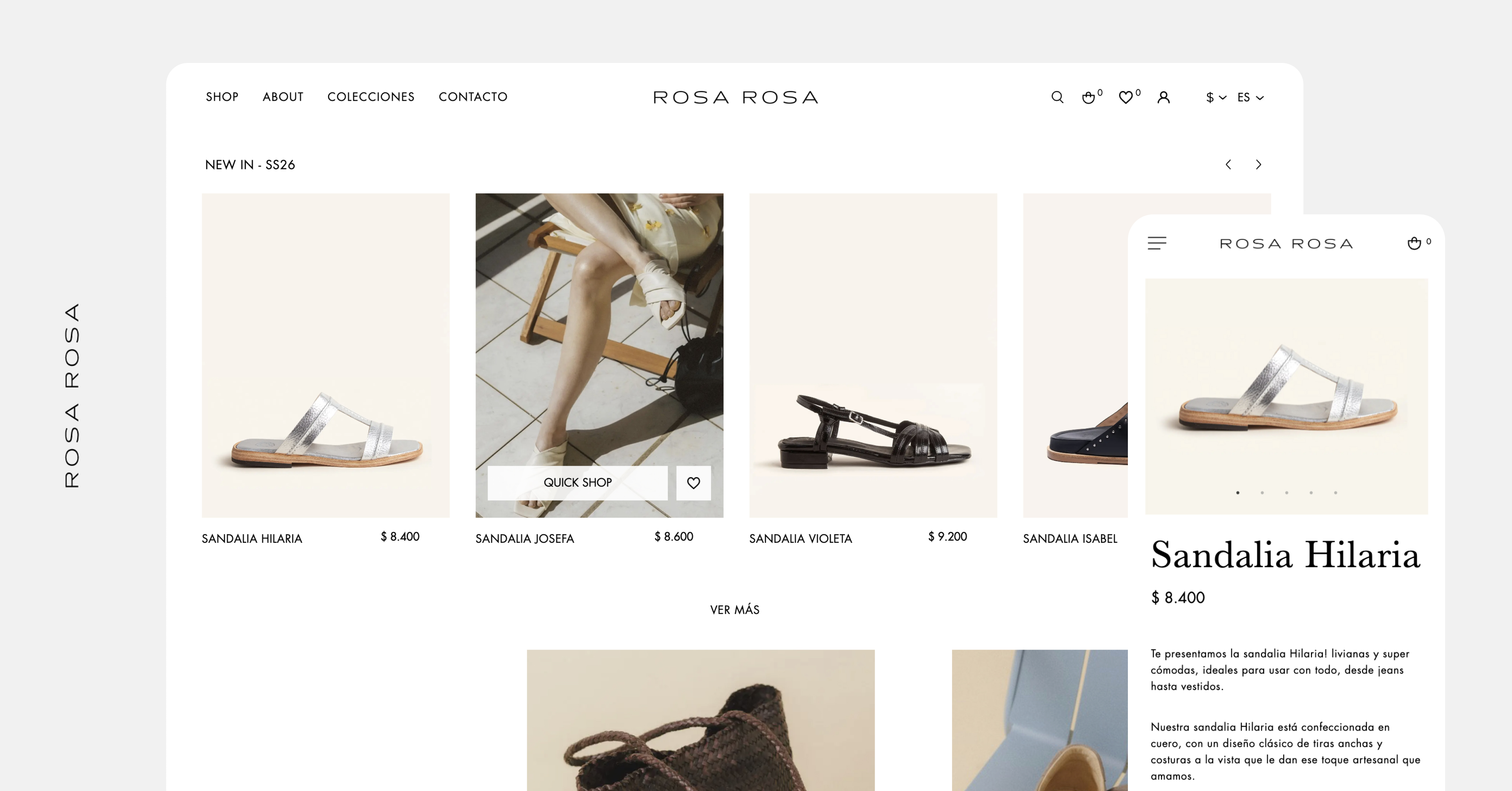 Imagen de la web de Rosa Rosa