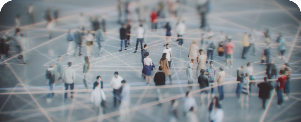 Web connecting people across the universe