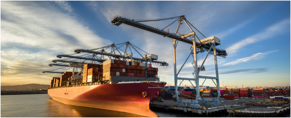 cargo ship with shipping containers
