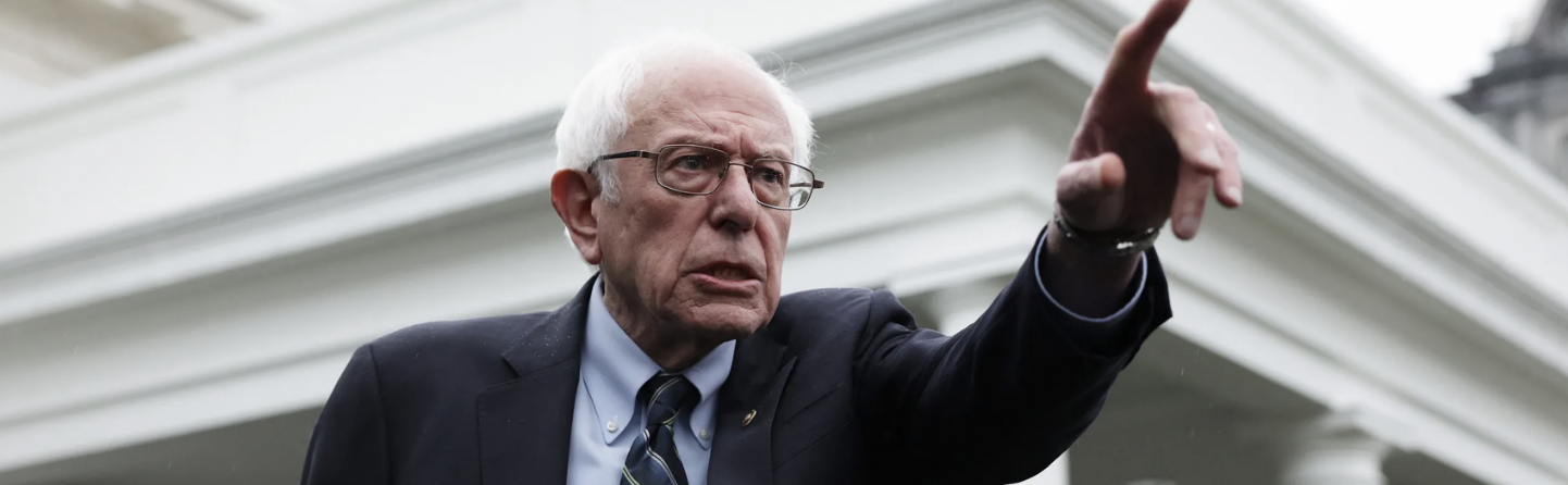 Bernie Sanders pointing