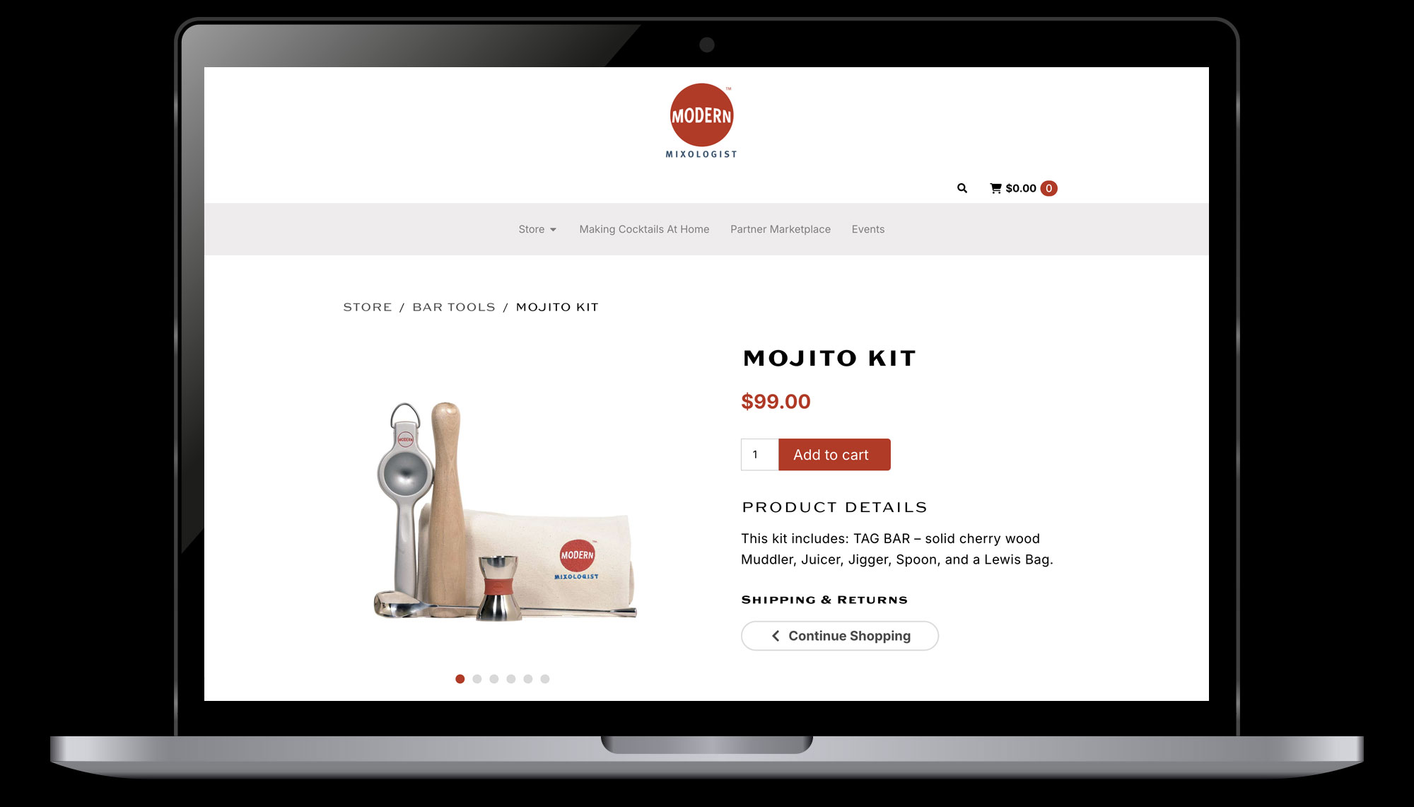 Modern Mixologist laptop