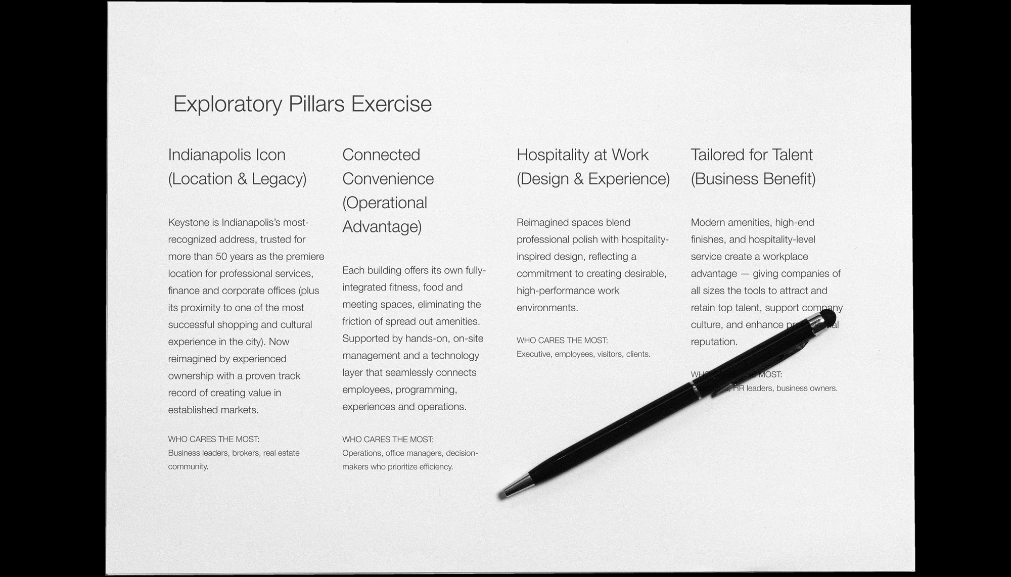 Keystone Crossing pillars