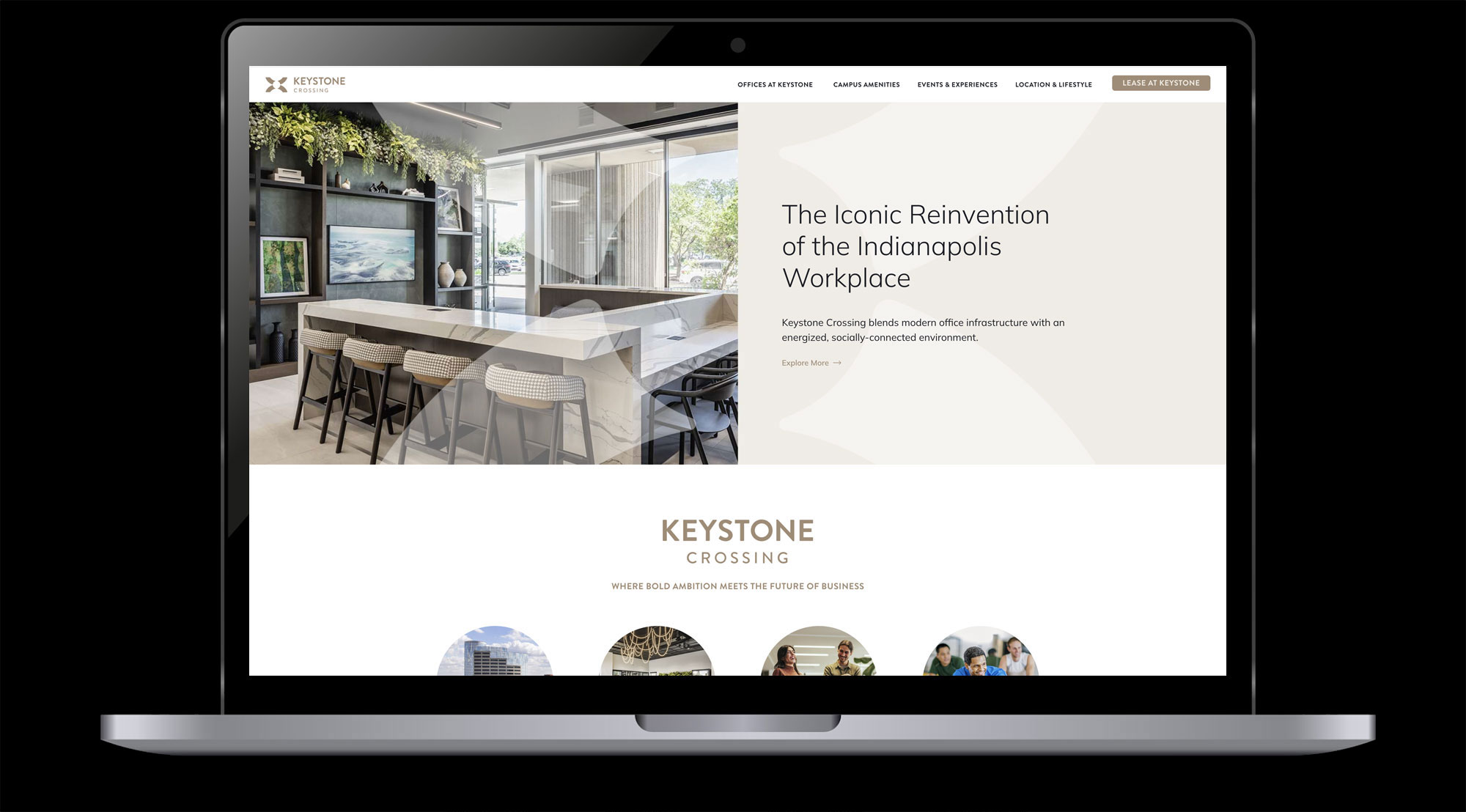 Keystone Crossing laptop black bg